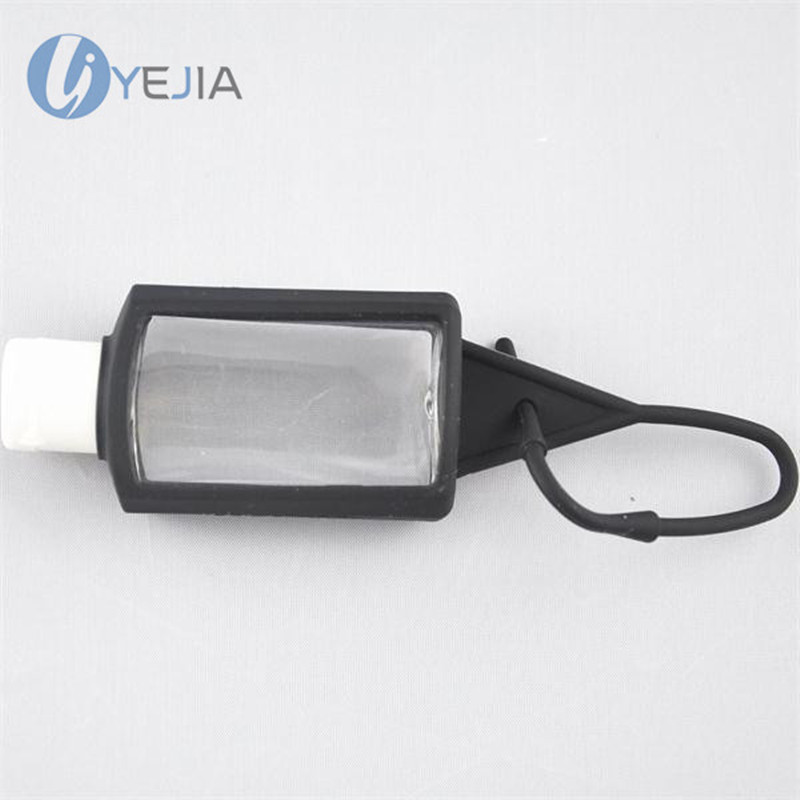 Simple Classic Transparent Eco-friendly Hand Sanitizer Silicone Holder for Travelling_